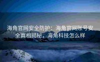 海角官网安全防护：海角官网账号安全真相揭秘，海角科技怎么样