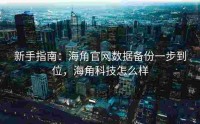 新手指南：海角官网数据备份一步到位，海角科技怎么样