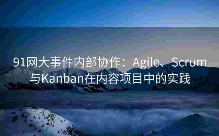 91网大事件内部协作：Agile、Scrum与Kanban在内容项目中的实践